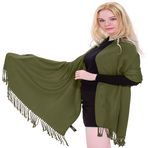 CJ Apparel Düz Renk Nepal Şal Eşarp Şal Şal Atmak Baş Sarma Pashmina YENİ, Avokado Yeşili, Tek Beden