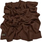 CJ Apparel Düz Renk Tasarım Nepal Saçak Şal Eşarp Wrap Atmak Baş Sarma Yüz Kapağı Pashmina YENİ Çaldı, Koyu Kahverengi Fc1032, Tek Beden