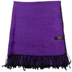 CJ Apparel Düz Renk Tasarım Nepal Şal Eşarp Wrap Atmak Baş Wrap Yüz Kapak Pashmina YENİ Çaldı, Mor & Siyah, Tek Beden