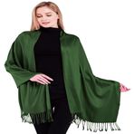 CJ Apparel Düz Renk Tasarım Nepal Şal Saniye Eşarp Şal Çalınan Atmak Baş Sarma Yüz Kapağı Pashmina YENİ, zümrüt yeşili, One Size