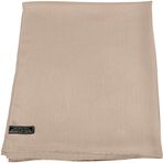 CJ Apparel Düz Renk Tasarım Saçak Şal Eşarp Wrap Atmak Baş Wrap Yüz Kapağı Pashmina YENİ Çaldı, Pembe Bej, Tek Beden