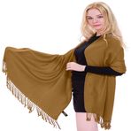 CJ Apparel Düz Renk Tasarım Şal Eşarp Şal Atmak Baş Sarma Yüz Kapağı Pashmina YENİ Çaldı, Deve Kahverengi, Tek Beden
