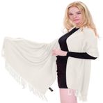 CJ Apparel Düz Renk Tasarım Şal Eşarp Şal Atmak Baş Sarma Yüz Kapağı Pashmina YENİ Çaldı, Krem Pantone # 4545, Tek Beden