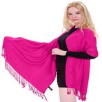 CJ Apparel Düz Renk Tasarım Şal Eşarp Şal Atmak Baş Sarma Yüz Kapağı Pashmina YENİ Çaldı, Parlak Pembe, Tek Beden