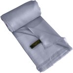 CJ Apparel Gri Mavi Gri Düz Renk Saçak Tasarım Nepal Şal Saniye Eşarp Şal Çaldı Atmak Baş Sarma Pashmina El Yapımı Nepal YENİ, Gri, Tek Beden