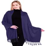 CJ Apparel HotRosa Tek Renkli Tasarım Stola Şal Zarf Havlusu Omuz Havlusu Bez İkinci Seçim Pashmina YENİ, çivit mavisi, Ölçü Birimi