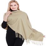CJ Apparel Kalın düz renk püsküller tasarım pamuk karışımı şal saniye eşarp şal çaldı atmak kafa şal Pashmina yeni, Çıplak, Tek Beden