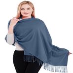 CJ Apparel Kalın Katı Renk Tasarım Pamuk Karışımı Şal Eşarp Wrap Atmak Baş Wrap Yüz Kapağı Pashmina YENİ Çaldı, Kot Mavisi, Tek Beden