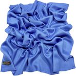 CJ Apparel Mavi düz renk saçak tasarım Nepal şal eşarp şal atmak kafa şal Pashmina el yapımı Nepal yeni, Mavi Fc1009, Tek Beden