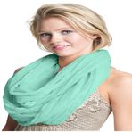 CJ Apparel Mobius Infinity Eşarp Snood Cowl Dairesel Tüp Eternity Şal Yüz Kapağı Pashmina YENİ, Bebek Yeşili, Tek Beden