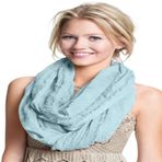 CJ Apparel Mobius Infinity Şal İkinci Seçim Snood Cowl Tube Yuvarlak Daire Eternity Şal Wrap Pashmina YENİ, kot mavisi, Ölçü Birimi