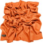 CJ Apparel Normal boya tasarım Nepal püsküllü şal Pashmina şal Stola atışı YENİ, Orange, Ölçü Birimi