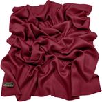 CJ Apparel Normal boya tasarım Nepal püsküllü şal Pashmina şal Stola Wurf, Burgunderrot, Ölçü Birimi