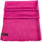 CJ Apparel Sıcak Pembe Parlak Pembe Düz Renk Saçak Tasarım Nepal Şal Saniye Eşarp Sarma Atmak Baş Sarma Pashmina El Yapımı Nepal YENİ, Sıcak Pembe Fc1060, Tek Beden
