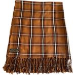 CJ Apparel Tartan Tasarım Nepal Püsküller Şal Eşarp Şal Şal Atmak Baş Sarma Pashmina YENİ, Kahverengi Tartan, Tek Beden