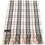 CJ Apparel Tartan Tasarım Nepal Püsküller Şal Eşarp Şal Şal Atmak Baş Wrap Yüz Kapağı Pashmina YENİ, Kapalı Beyaz Tartan, Tek Beden