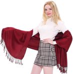 CJ Apparel Tek renk Nepal omuz havlusu Pashmina şal omuz havlusu Pashminas zarf, Kastanienbraun, Ölçü Birimi
