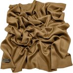 CJ Apparel Tek Renkli Tasarım, Nepal Püsküllü Şal, Çalıntı, Örtü, Başlık, Pashmina, Koyu bej., Ölçü Birimi