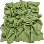 CJ Apparel Yeşil düz renk saçak tasarım Nepal şal eşarp şal atmak kafa şal Pashmina el yapımı Nepal yeni, Yeşil Fc1052, Tek Beden