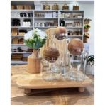 Ck Home 3 Lü Ahşap Top Kapaklı Cam Kavanoz Seti - Şeffaf