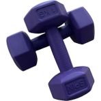 CK Spor Ckspor 2'li Dambıl Seti 1 kg x 2 Adet Plastik Dambıl Ağırlık Seti Köşeli - 2 x 1 kg - Mor
