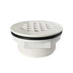 CKB 2 inç PVC Beyaz Filtre Duş Tahliyesi, Duş Tabanı için Beyaz Yuvarlak Plastik Duş Alıcı Tahliyesi.