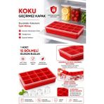 Ckm Silikon 15'li Silikon Buzluk Kalıbı Seti Yıkanabilir Kırmızı BPA İçermez Malzeme ile Hijyenik Saklama