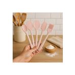 CKM silikon 5li silikon spatula kaşık fırça seti mutfak gereçleri set Pembe