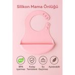 CKM silikon Bebek mama önlüğü pembe