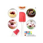 CKM silikon Silikon Spatula ve Fırça Seti Kırmızı