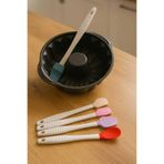 CKM silikon Yuvarlak Dilimli Kek Kalıbı Ve 5li Plastik Saplı Mini Spatula seti Çok Renkli
