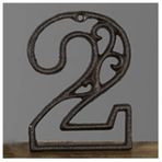 CKSEKD 0-9 American Industrial Style Wrought Iron Hollow Digital Wall Decoration, Cafe/Bar/Restaurant DIY House Number Table Phone Number Plate, 1pcs (Color : 2)