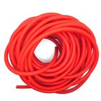 CKSEKD 1/5/10M Latex Tube, ID 6mm OD10mm Hollow Round High Elastic Rubber Band Sleeve For Fitness Training Tension Rope Equipment， 1pcs (Color : Red, Size : 1m)