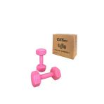 CKSpor 1 kg x 2 adet plastik dambıl seti Pembe