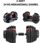 Ckspor 2 Adet 24 kg Ayarlanabilir Mekanizmalı Dambıl Seti (Çiftli) - Siyah