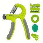 CKSpor 5 Parça El Bilek Parmak Güçlendirici Egzersiz Aletleri El Kol Bilek Parmak Geliştirici Set CKS-108ST (Yeşil)