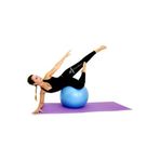 CKSpor 55 cm Pilates Topu, Dayanıklı Yoga Pilates Egzersiz Topu, Mavi