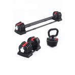 Ckspor Ayarlanabilir 3 In 1 Dumbell Ağırlık Seti Dambıl Halter Set Kettlebell 19-20 Kg Cks171