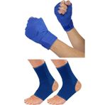 CKSpor boks bandajı ve kick boks çorabı seti muay thai kickboks bandajı + boks çorabı boks seti Mavim