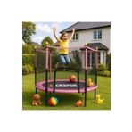 CKSpor Fileli Büyük Boy Trambolin 140 Cm Çap Korumalı Kolay Kurulum Cks448