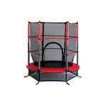 CKSpor Fileli Çocuk Trambolini – 140 cm (55 inç) Büyük Boy, Güvenli ve Dayanıklı Zıplama Trambolini CKS-69 (Kırmızı)