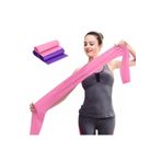 CKSpor Pembe pilates bandı jimnastik pilates lastiği 120x15 cm egzersiz aerobik bant 1 adet Pembe 120 x 15