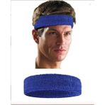 Ckspor Unisex Havlu Ter Bandı Kafa Bandı Tenis Saç Bandı Headband - Mavi