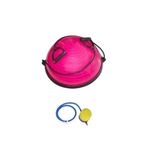 CKSpor Yarım Denge Topu Pilates Aleti, Direnç Lastikli Bosuball, 46 cm, Pembe