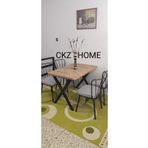 CKZ X AYAKLI MASA TAKIMI 4 DESTEKLİ AY SANDALYELİ