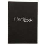 Clairefontaine 975802C Graf'Book 360° çizim defteri (iplik dikişli, dikey, 21 x 29,7 cm, 100 g, asit içermez, pH nötr) 1 adet, siyah