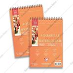 Clairefontaine Block yapıştırılmıştır suluboya kağıdı 10 adet Etival ince taneli, 300 g/m², 24 x 30 – LOT de 4