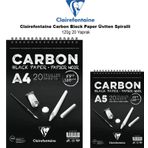 Clairefontaine Carbon Black Paper Üstten Spiralli 120 gr 20 Yaprak Defter
