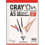 Clairefontaine Cray'On A5 CD966617 50 Yaprak Paket Yandan Spiralli Çizim Blok Defter