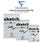 Clairefontaine Esquisse Ivory 90 gr Kısa Kenarı Spiralli Sketch Blok Resim Defteri